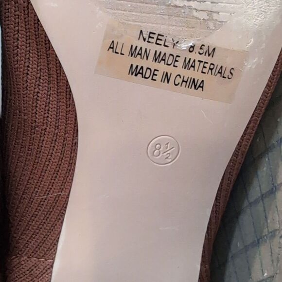 Joie Revolve Neely Sock Ribbed Ankle Booties Sz 8.5 Chestnut Brown Block Heel - Picture 9 of 12